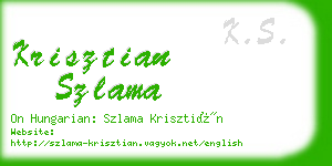 krisztian szlama business card